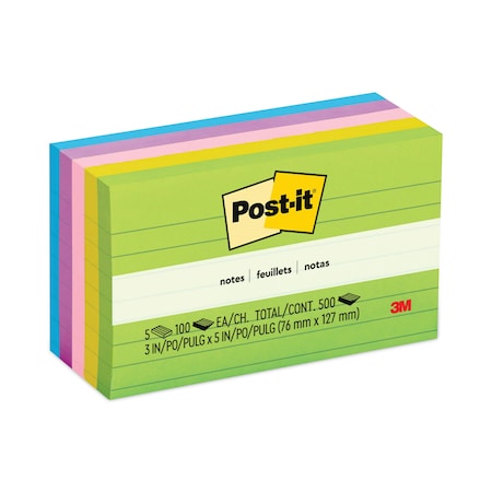 POST-IT Note, Post-It3"X5"Ruled, Ult, PK5 6355AU